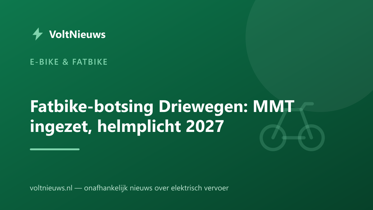 Fatbike-botsing Driewegen: MMT ingezet, helmplicht 2027