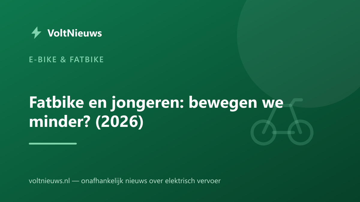 Fatbike en jongeren: bewegen we minder?