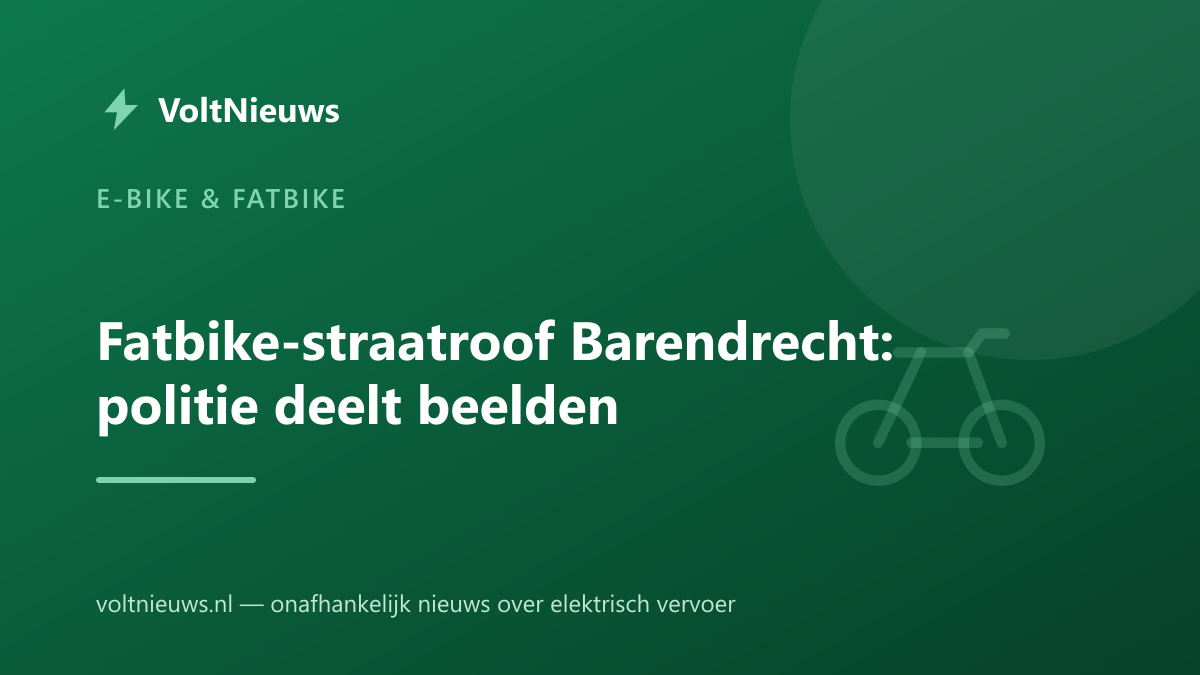 Fatbike-straatroof Barendrecht: politie deelt beelden