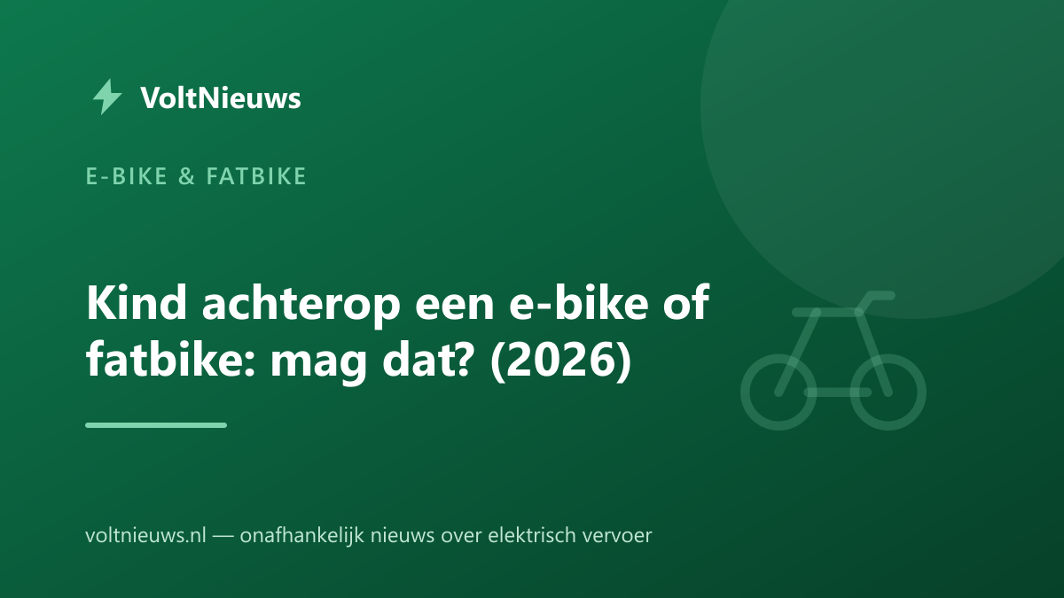 Kind achterop een e-bike of fatbike: mag dat?