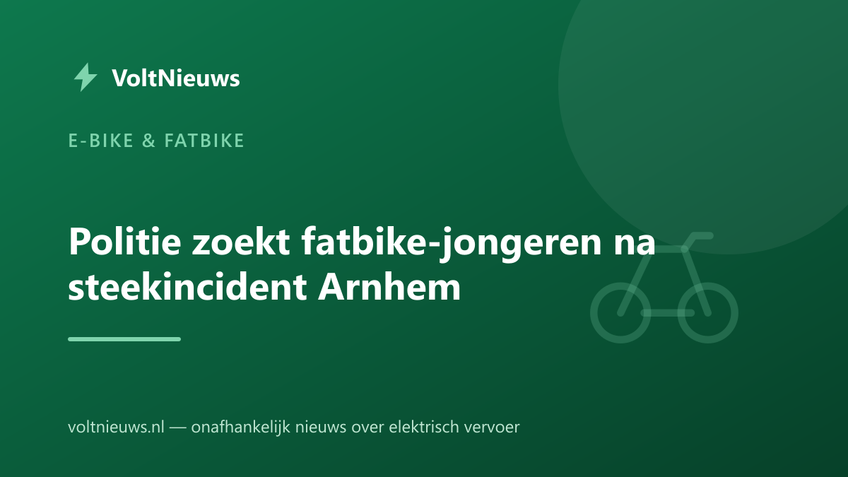 Politie zoekt fatbike-jongeren na steekincident Arnhem