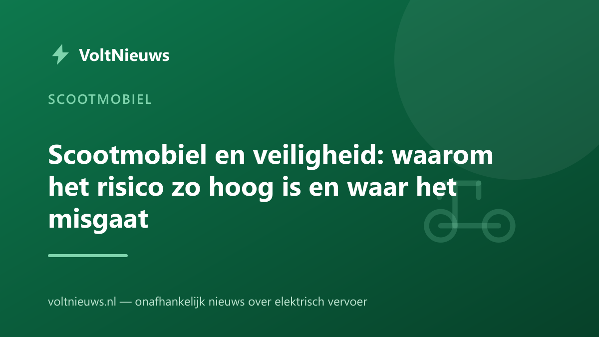 Scootmobiel en veiligheid: waarom het risico zo hoog is en waar het misgaat