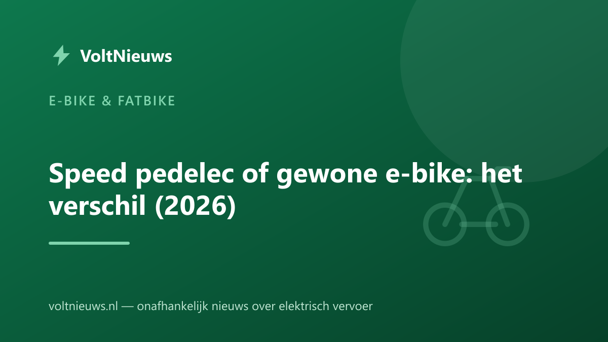 Speed pedelec of gewone e-bike: het verschil