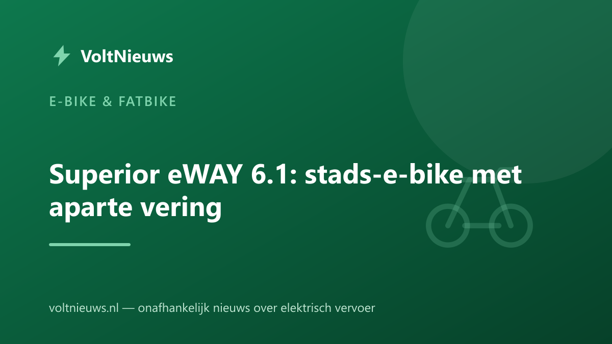 Superior eWAY 6.1: stads-e-bike met aparte vering